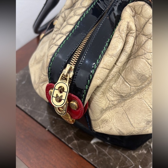 Marino Orlandi Beige Genuine Crocodile Leather Large Purse Tote Crossbod… - Picture 4 of 12